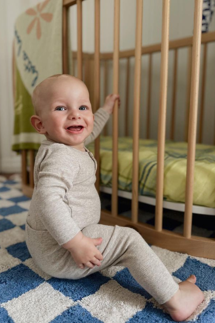 NATURAL MARLE RIB BUBBYSUIT