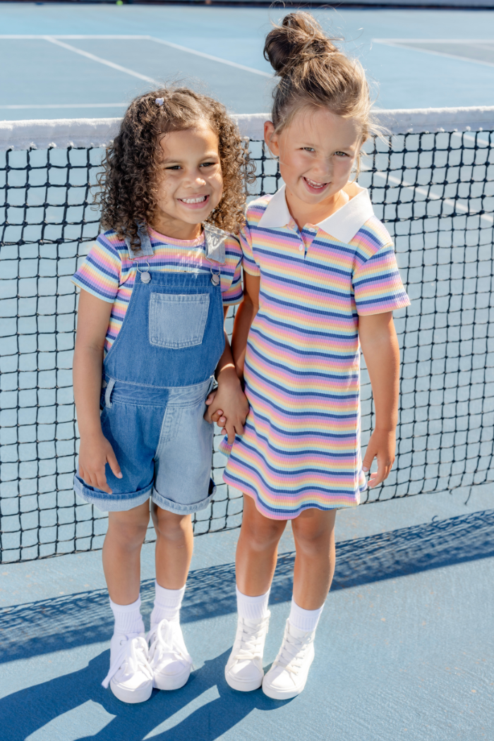 Multi Stripe Rib Dress