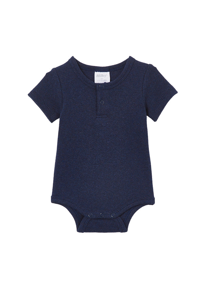 Indigo Rib Bubbysuit