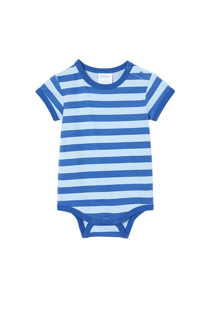 Denim Blue Stripe Bubbysuit