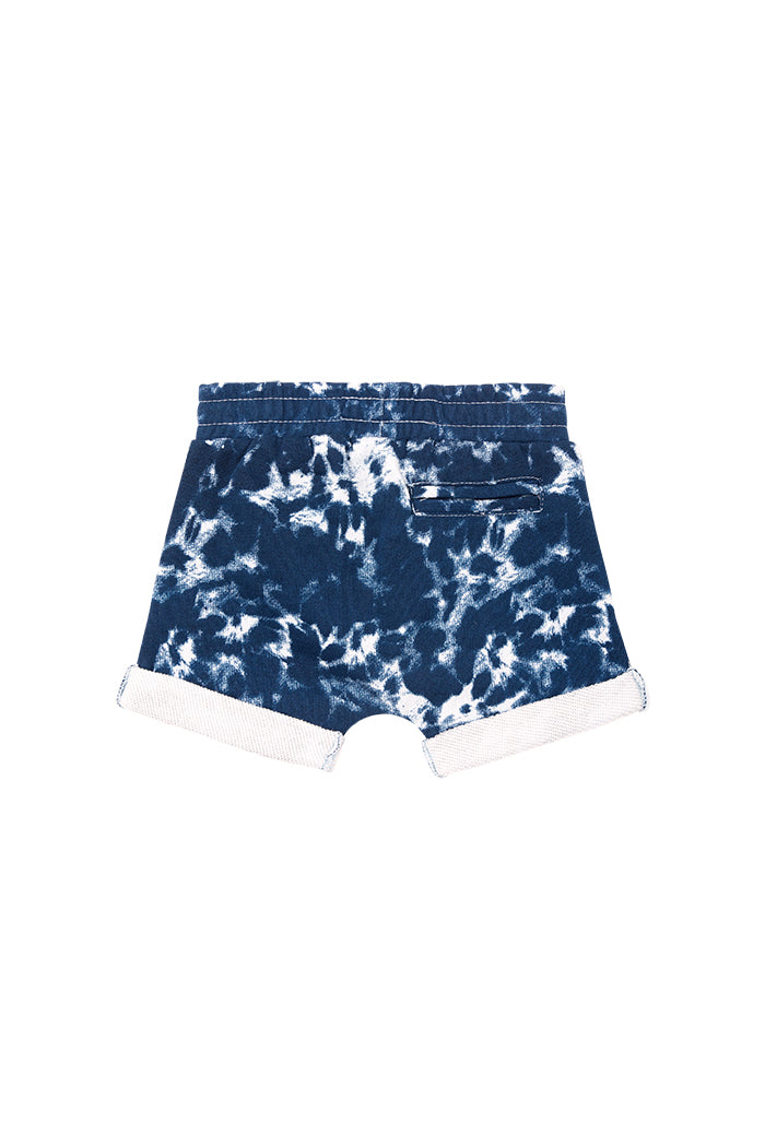 Blue Tie Dye Fleece Baby Short