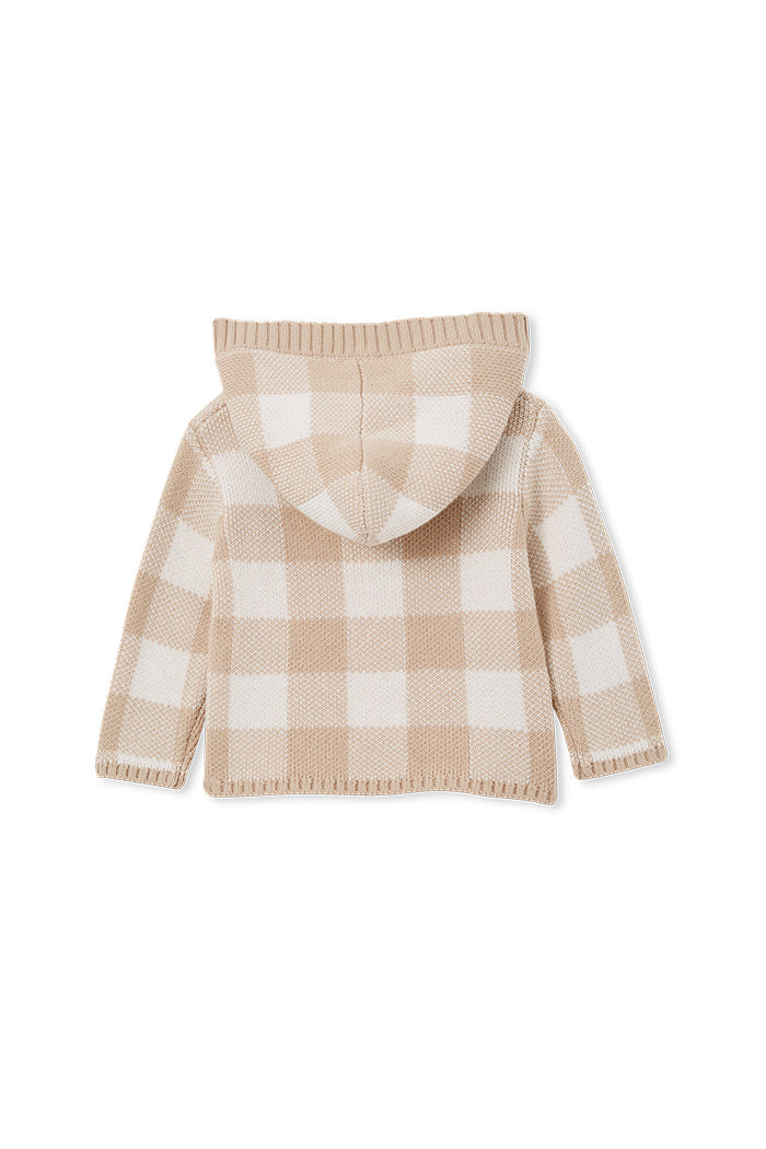 Natural Check Hooded Jacket