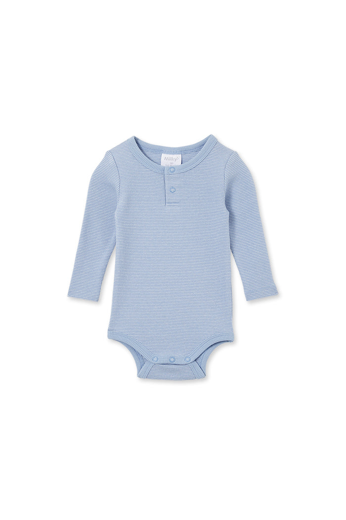 Blue Marle Rib Bubbysuit