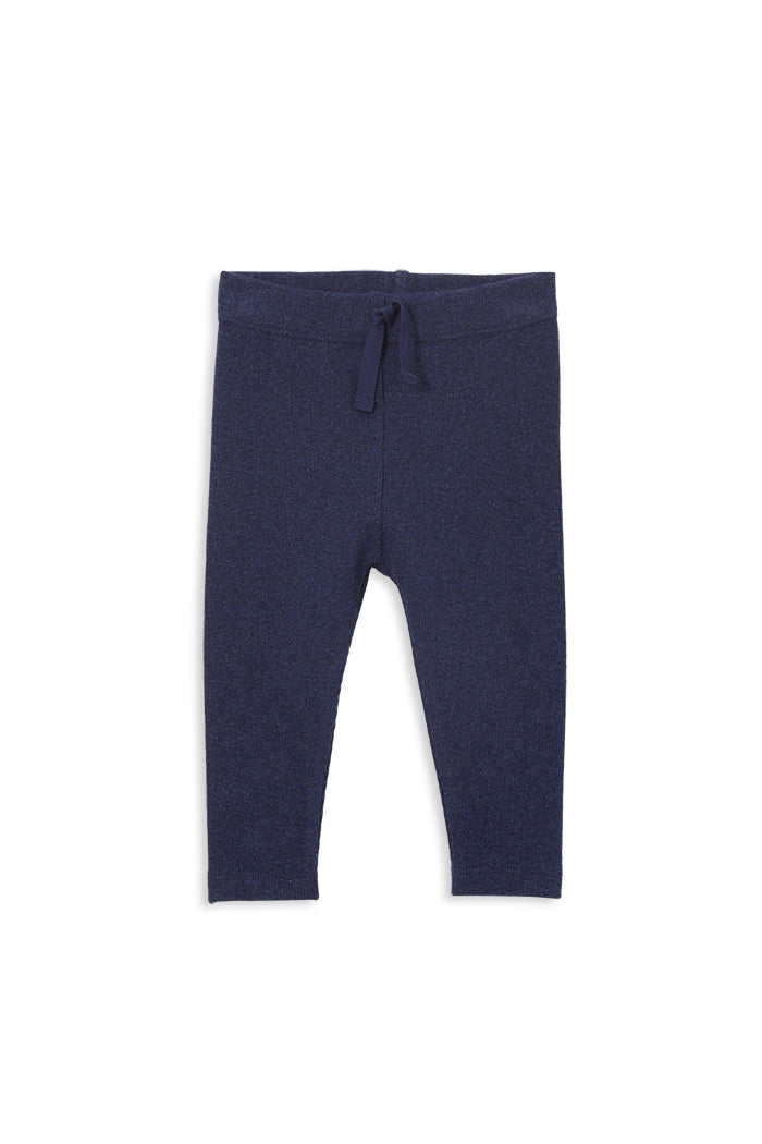 Indigo Marle Rib Baby Pant