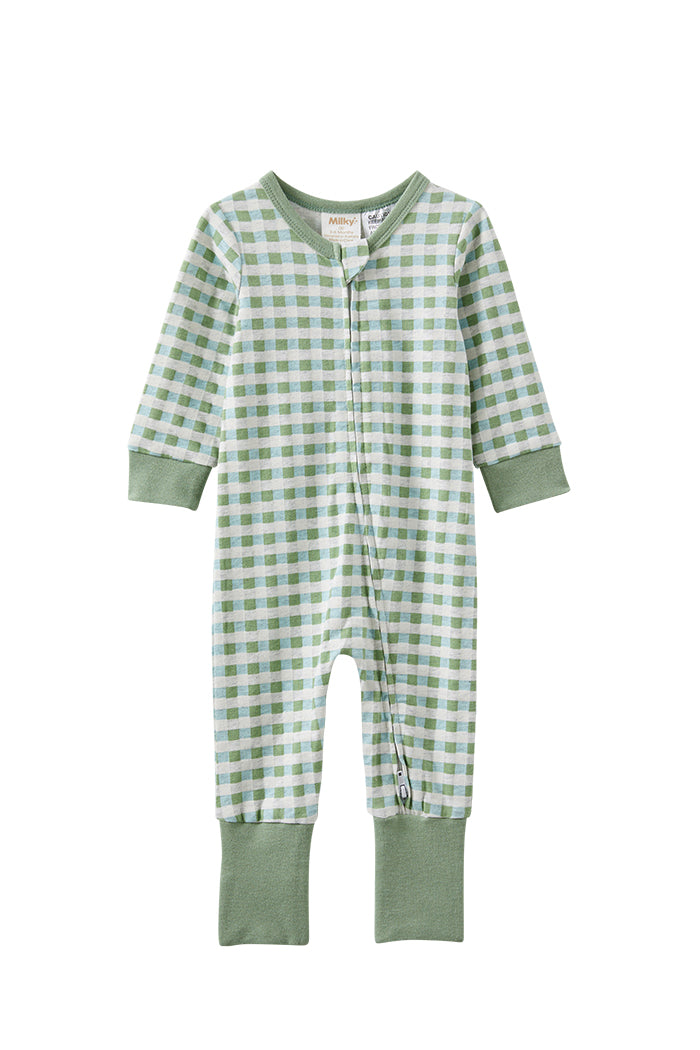 Gingham Zip Romper