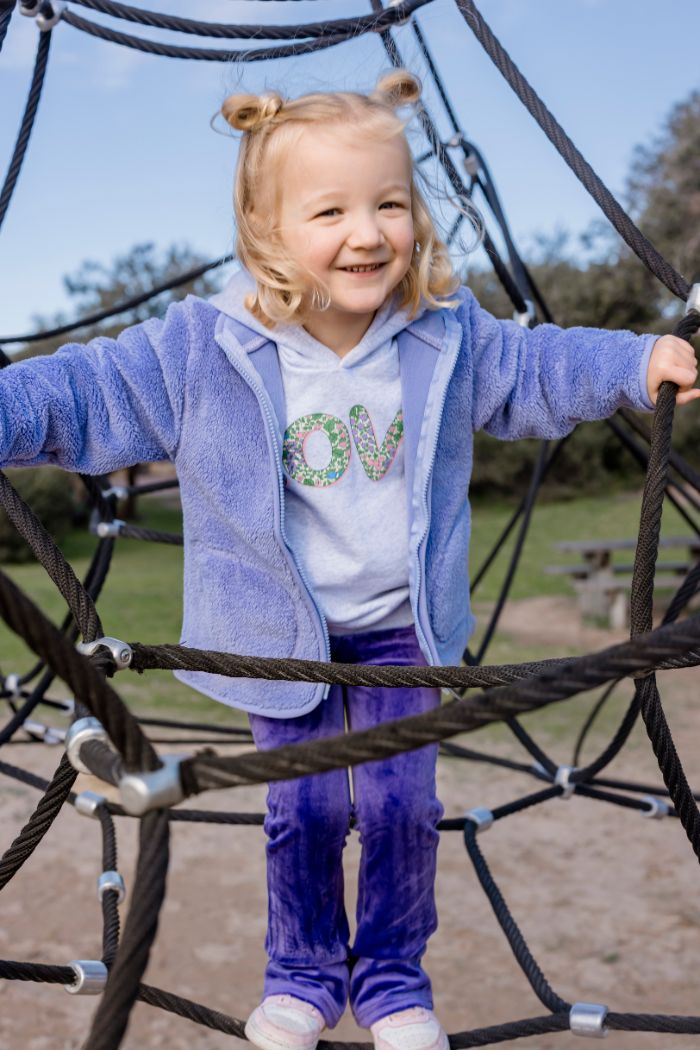 Violet Velour Flares