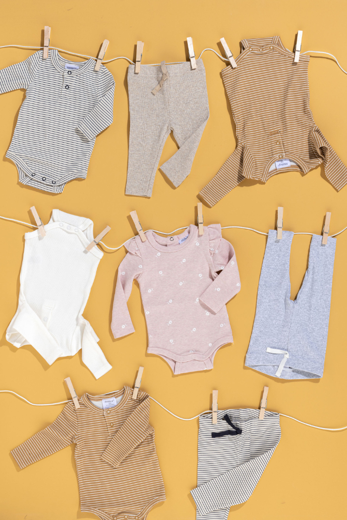 SILVER MARLE RIB BABY PANT