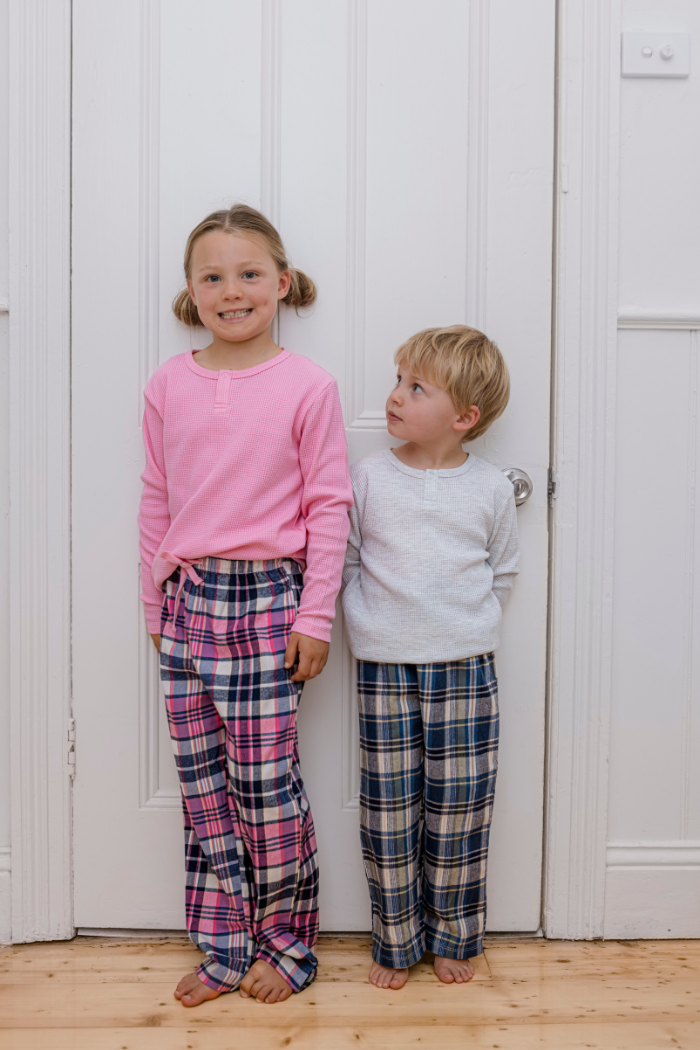 Chester Check PJ's - Navy