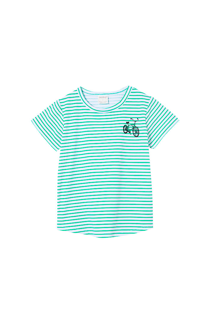 Green Stripe Bicycle Tee