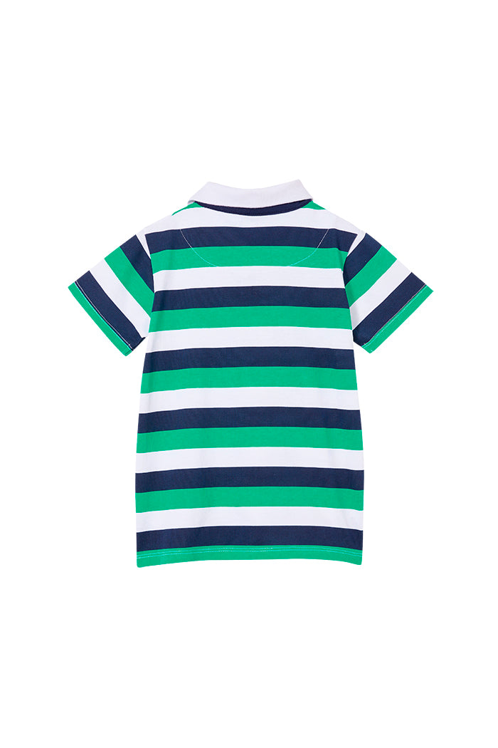 Green Stripe Cotton Summer Rugby
