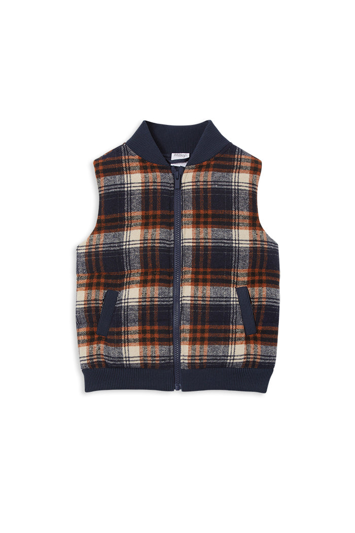 Check Puffer Vest
