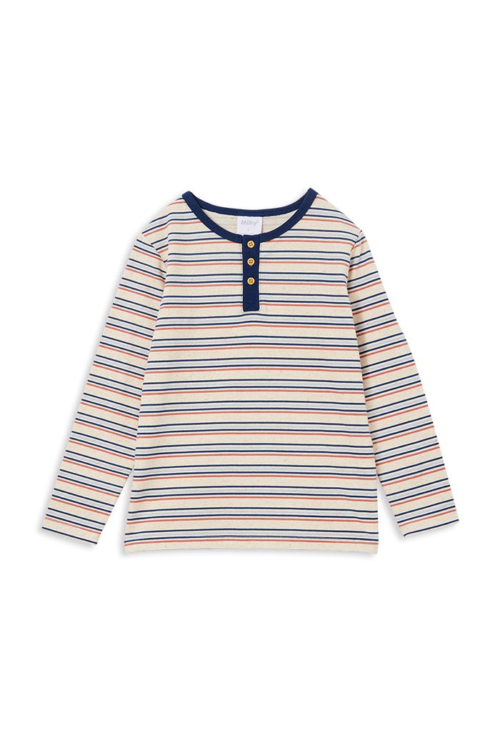 Natural Stripe Henley