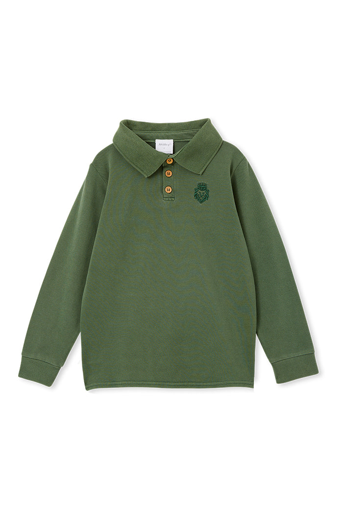 Olive Pique Polo