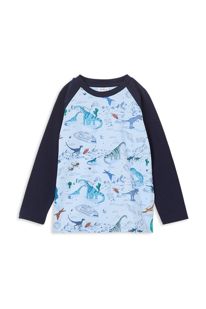 Space Dino Raglan Tee