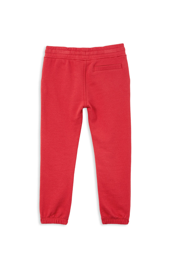 Red Fleece Track Pant