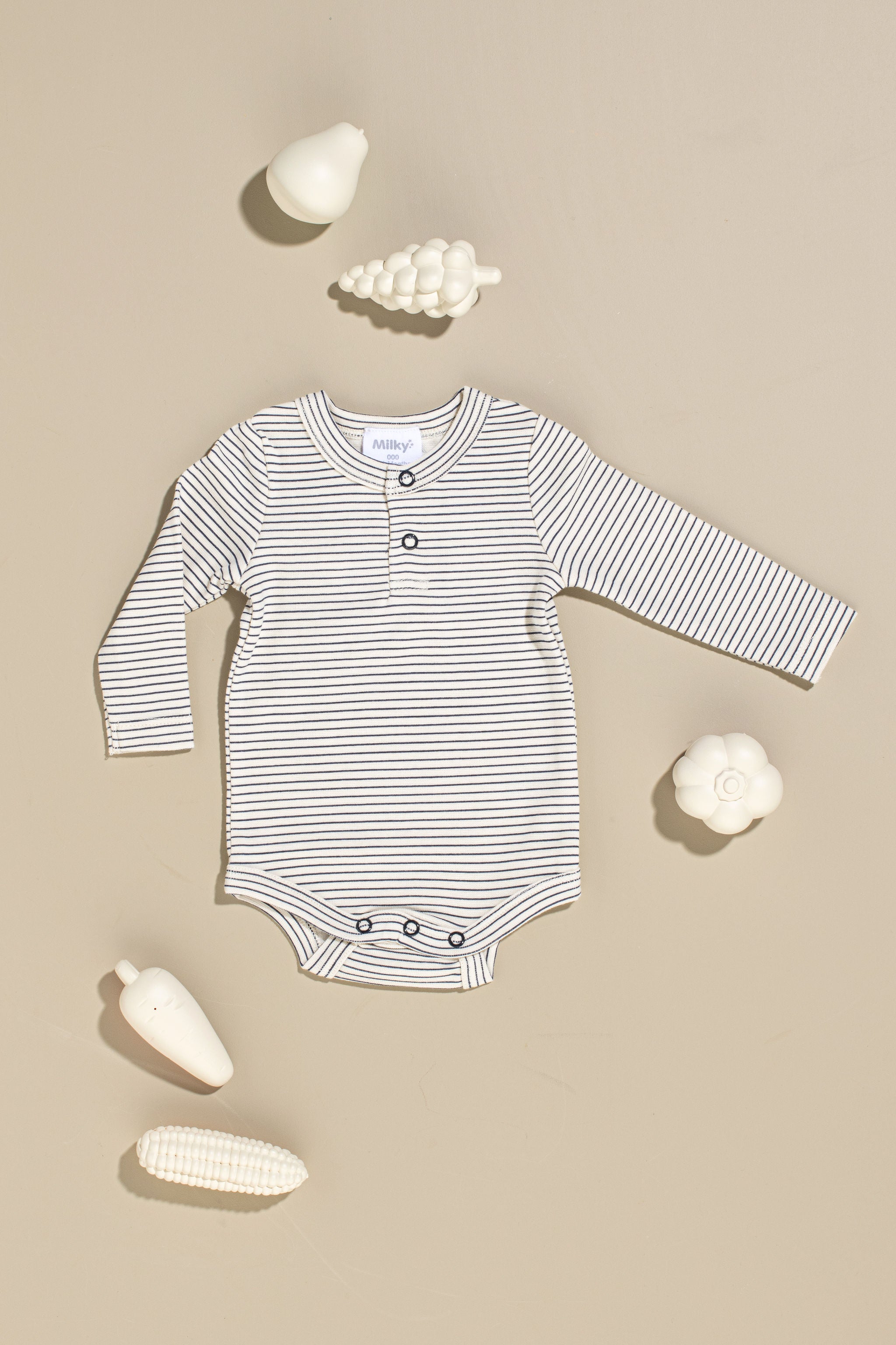 Oatmeal Stripe Bubbysuit and Pant Set