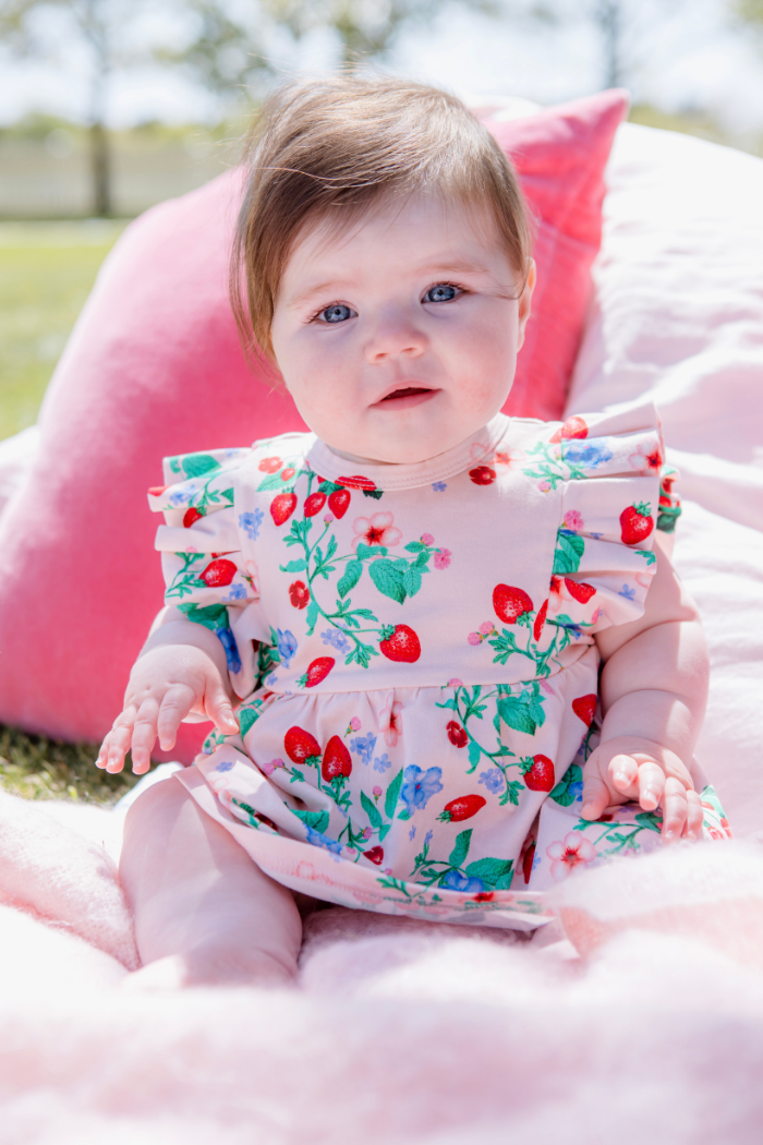 Very Berry Frill Baby Dress