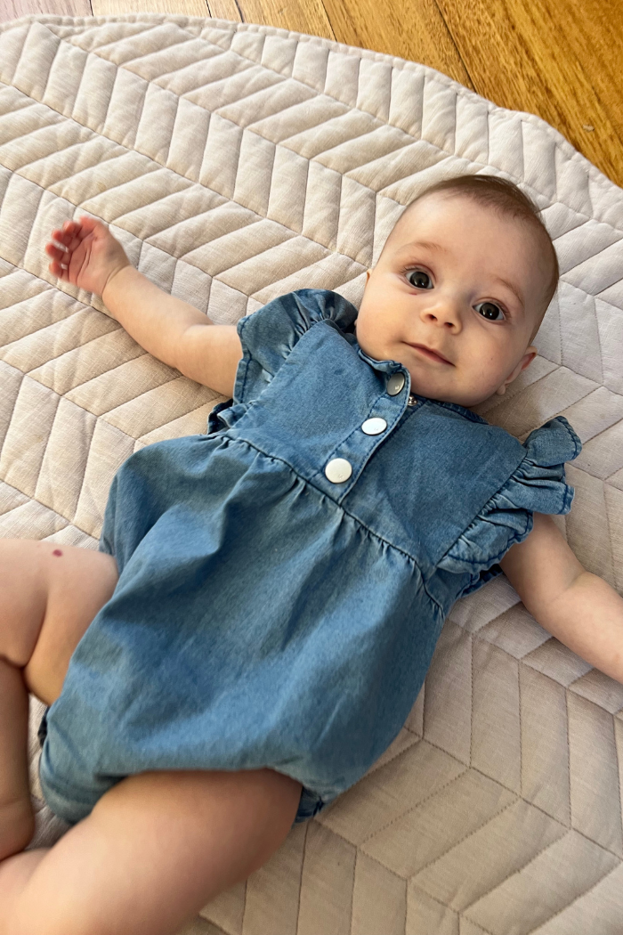 Denim Frill Playsuit