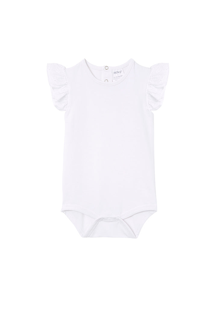 White Broderie Frill Bubbysuit
