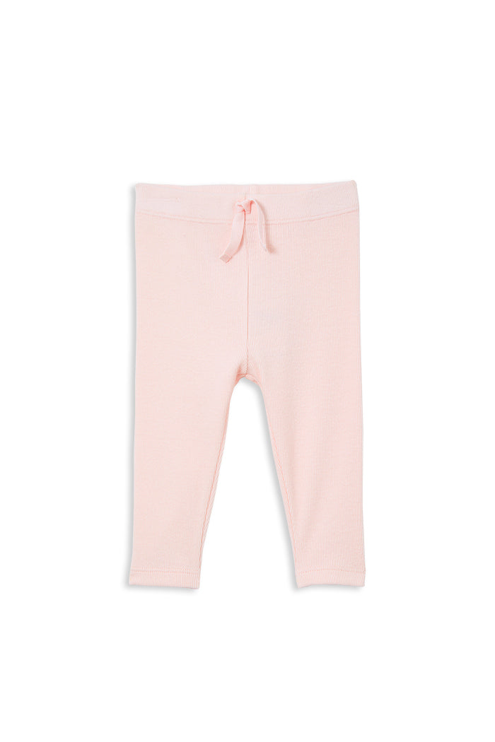 Powder Pink Rib Baby Pant