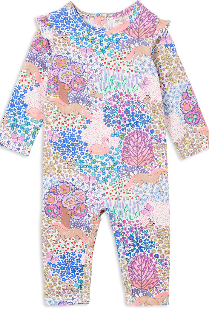Patchwork Frill Romper
