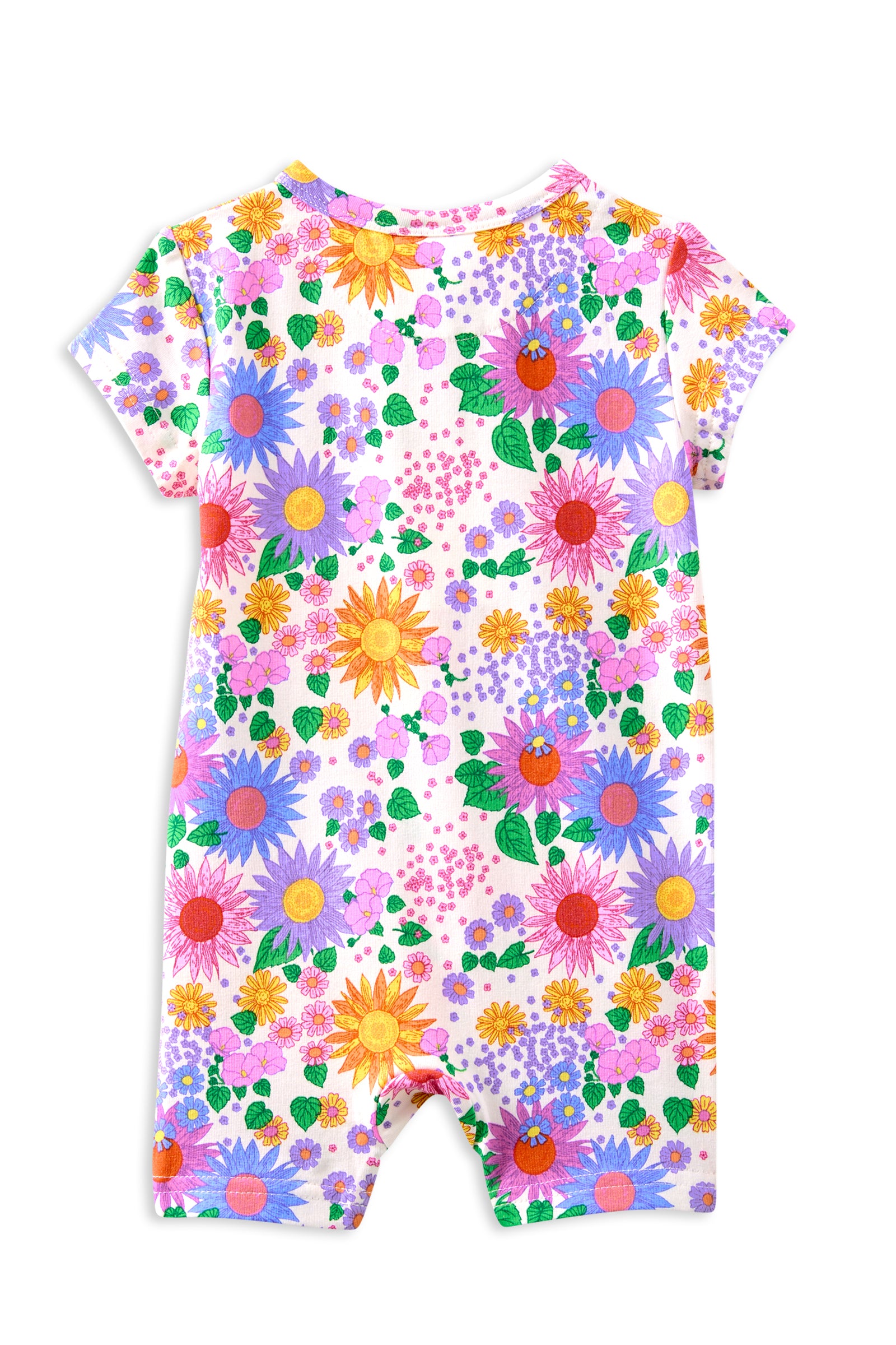 Sunshine Floral Zip Romper
