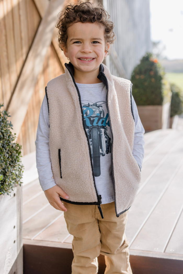 Reversible Sherpa Puffer Vest