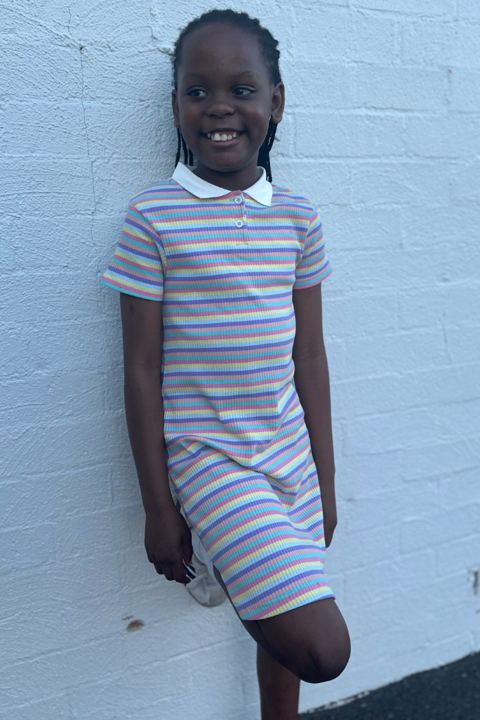 Multi Stripe Rib Dress