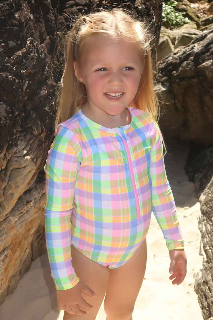 Carnival Check L/S Swimsuit