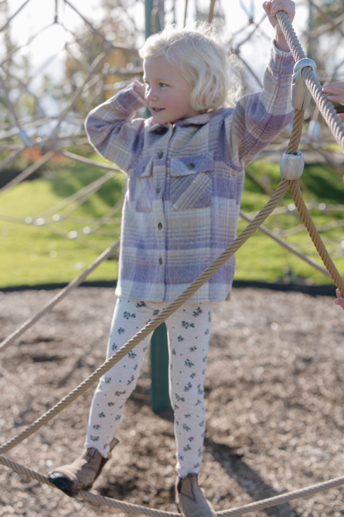 Lilac Check Overshirt