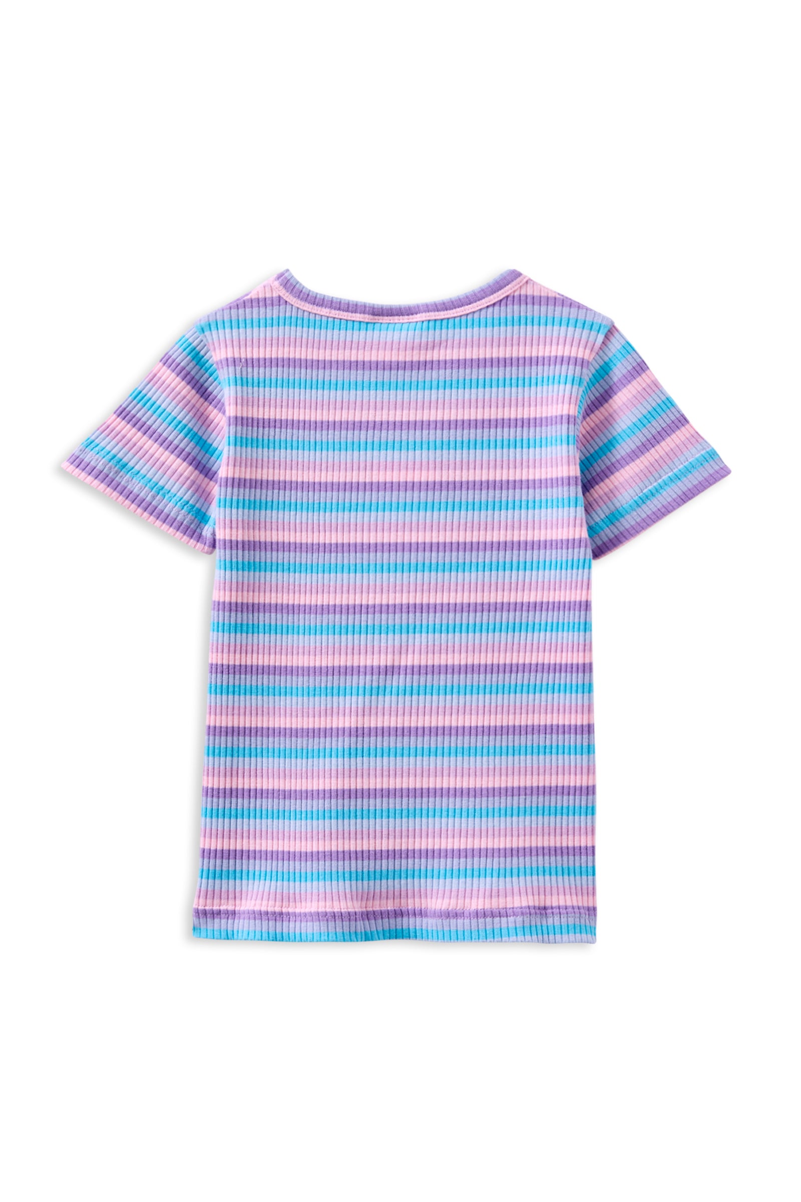 Lilac Stripe Rib Tee