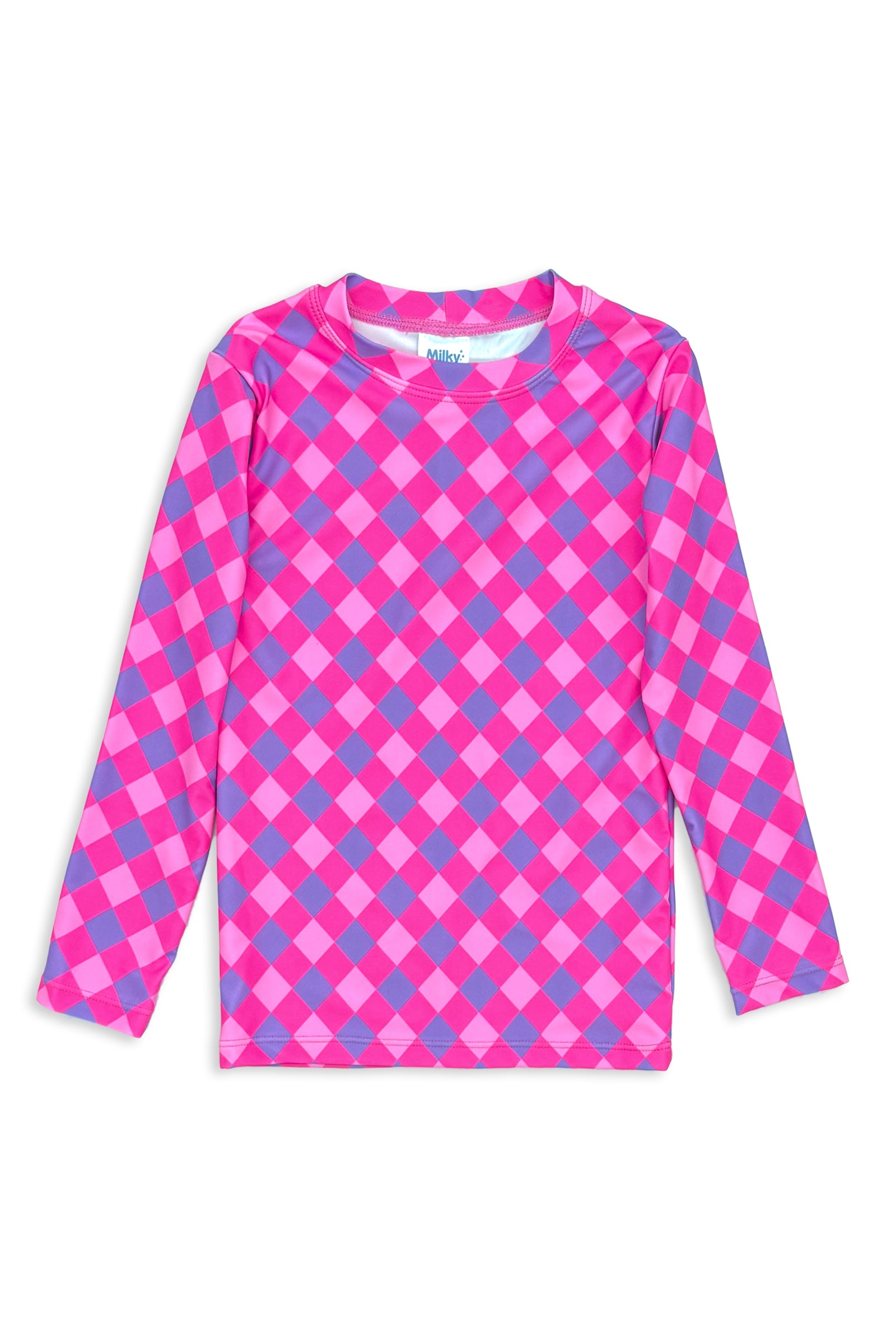 Lilac Check Rash Vest