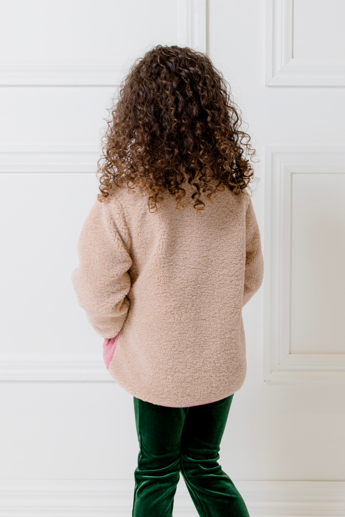 Colour Block Sherpa Jacket