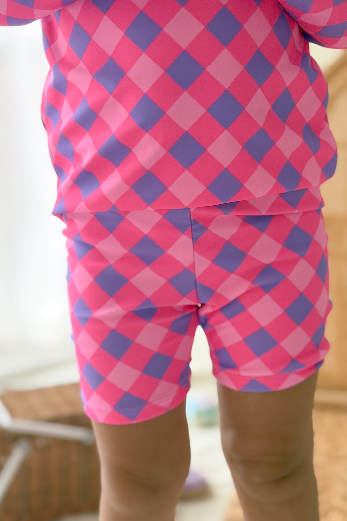 Lilac Check Swim Short