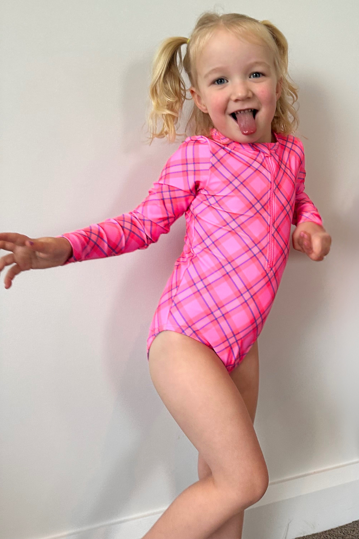 Plaid Check Swimsuit