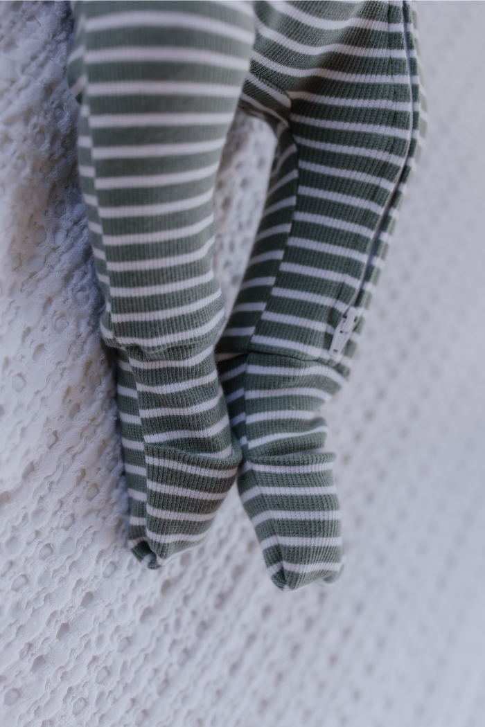 Fern Stripe Zip Romper