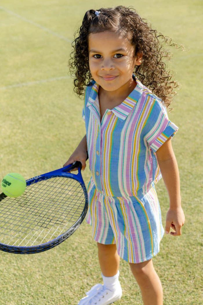 Crinkle Stripe Short