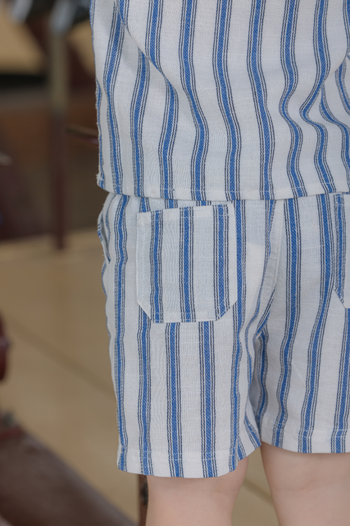 Stripe Linen Short