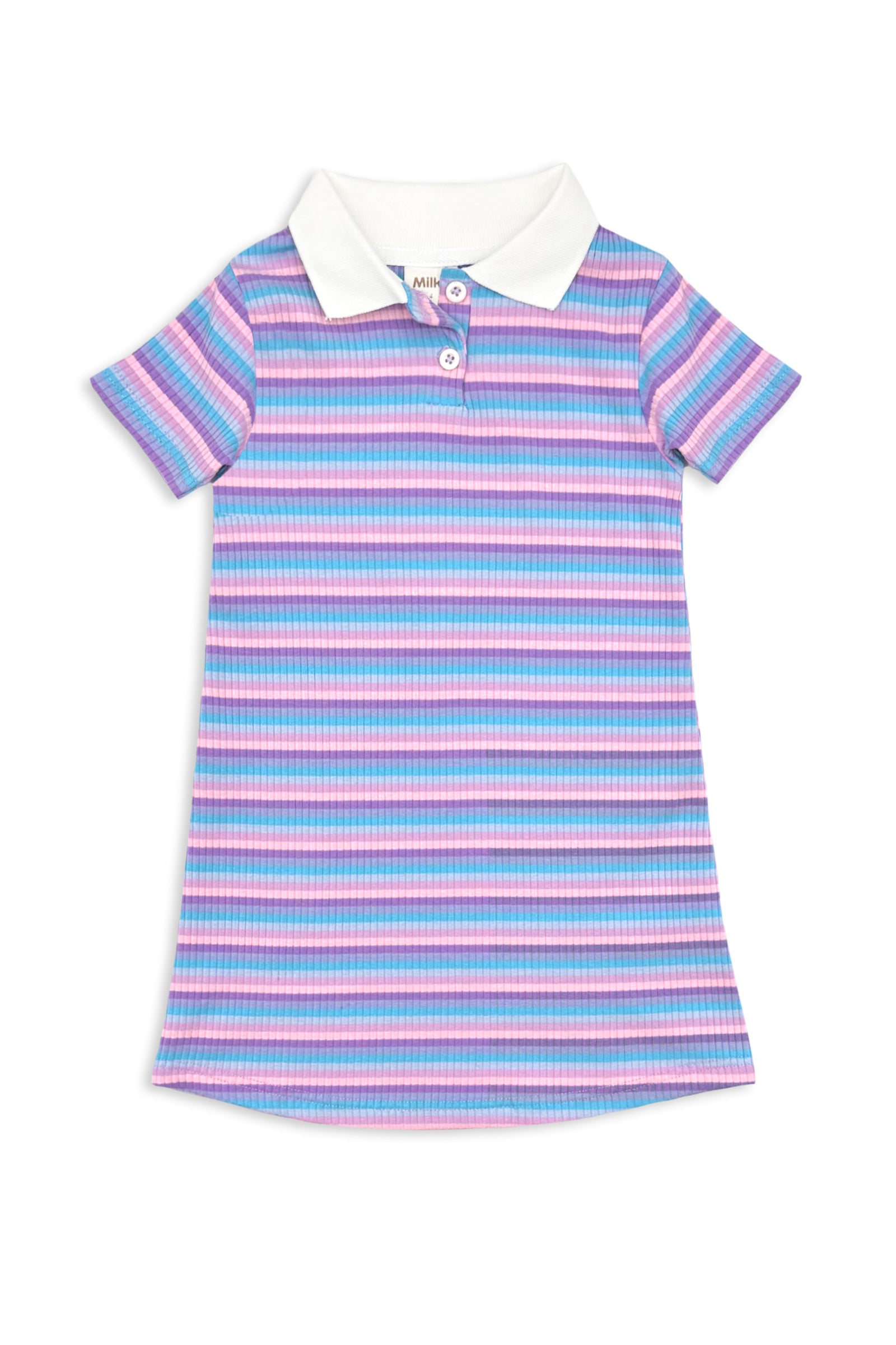Lilac Stripe Rib Dress