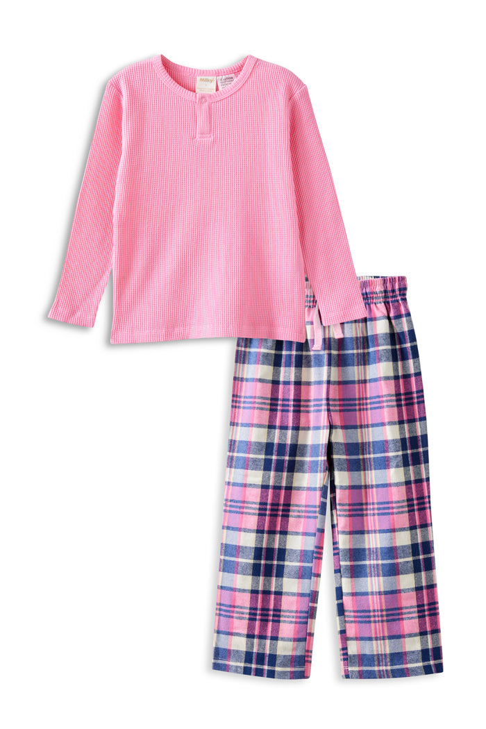Chester Check PJ's - Marshmellow