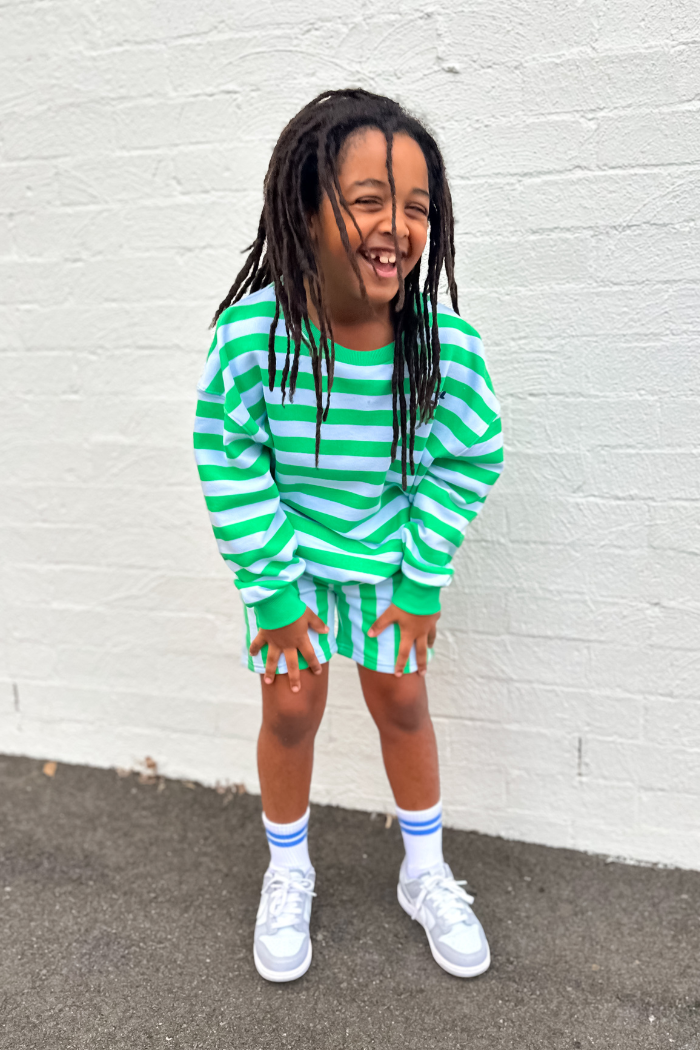 Athl Stripe Fleece Sweat