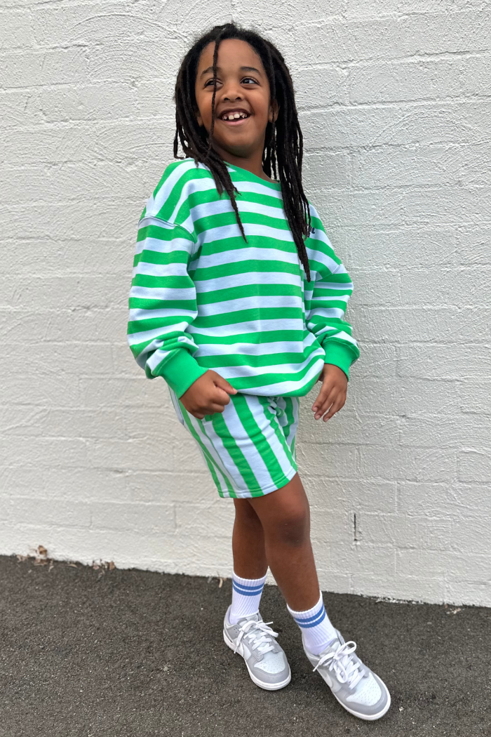 Athl Stripe Fleece Sweat