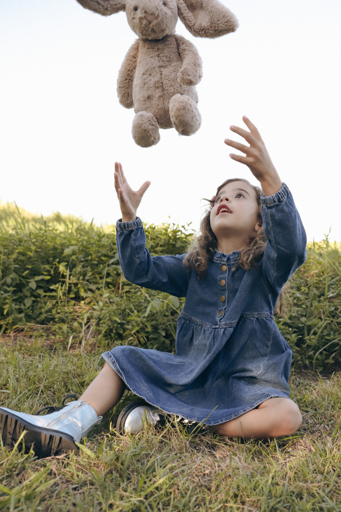 Mid Wash Denim Dress