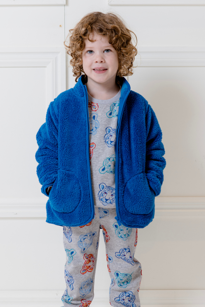 Blue Sherpa Jacket - Baby