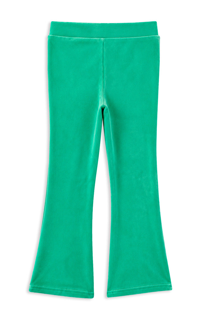 Clover Green Velour Flares