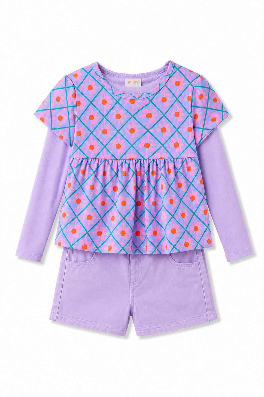 Lilac Twill Short