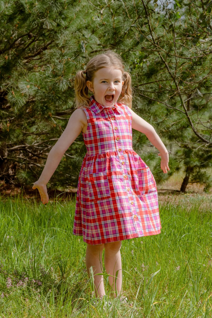 Sunset Plaid Check Dress