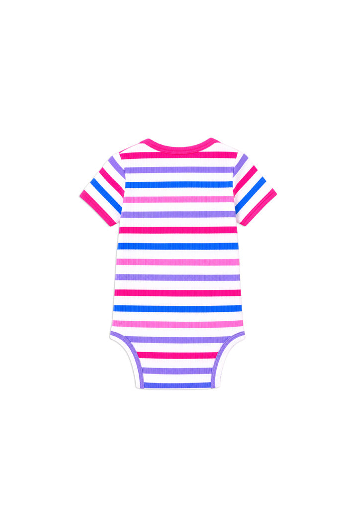 Pretty Pink Stripe Rib Bubbysuit