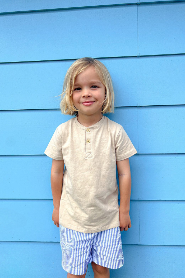 Yacht Stripe Cotton Short