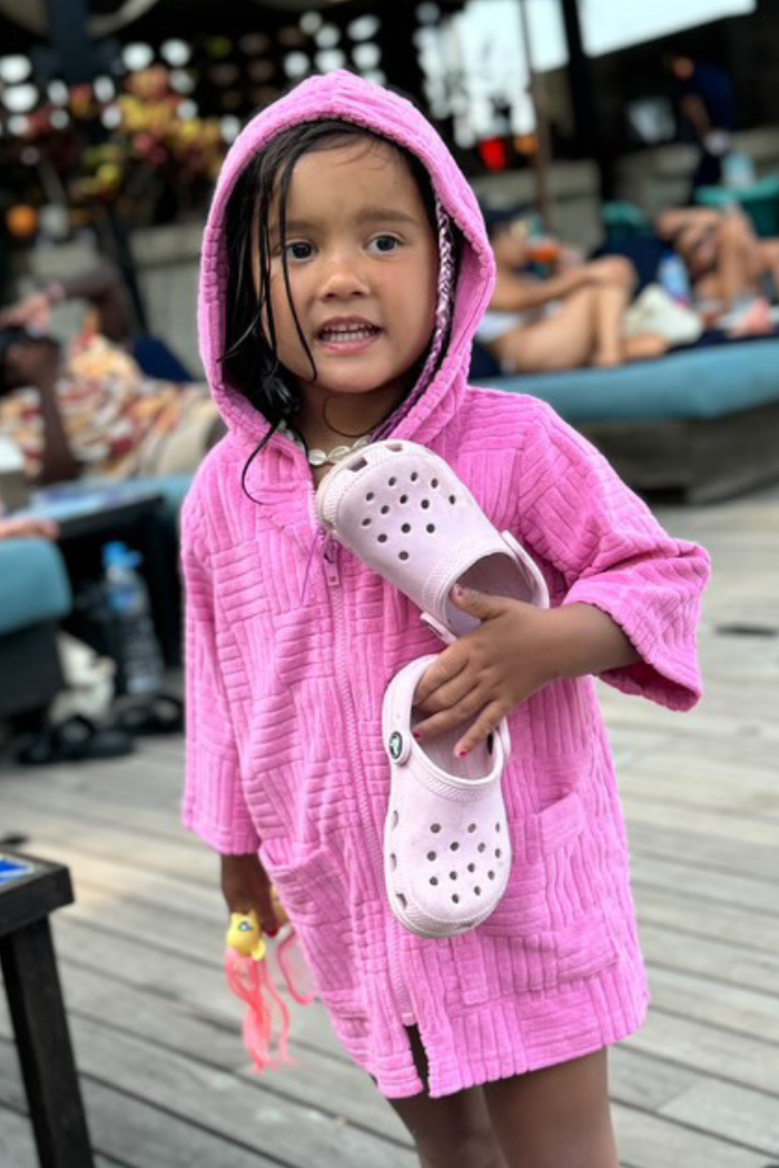 Pink Terry Towelling Cover Up